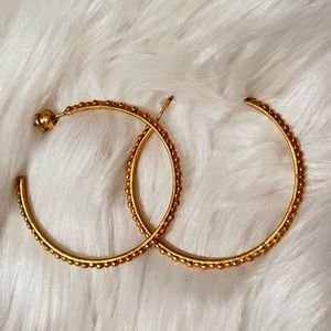 Julie Vos gold beaded hoop earrings!
